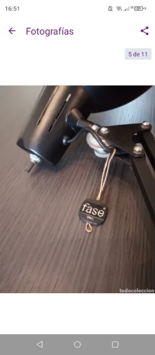 Antigua Lámpara Flexo sobremesa FASE