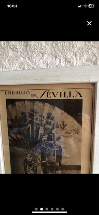 Cuadro Antiguo Myrurgia Sevilla 23x33