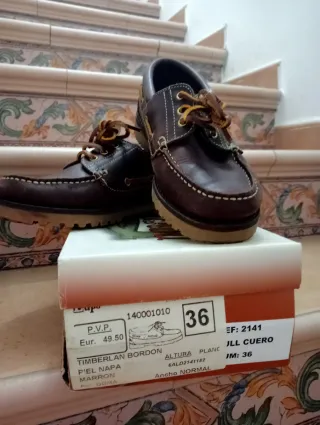 Mocasines chico Timberland Talla 36 Piel Napa Marr