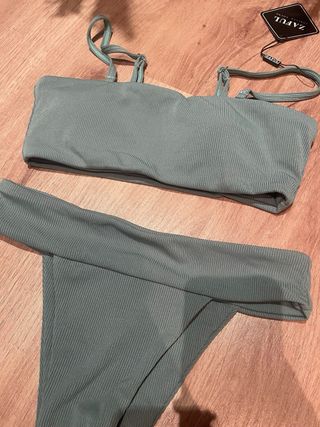 Conjunto Bikini Azul y verde