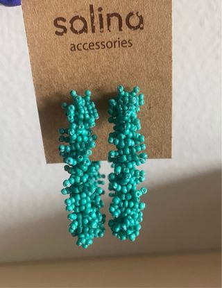 Pendientes de aro turquesa nuevos a estrenar