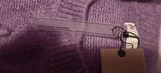 Jersey punto lila con flores