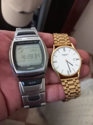 Lote 2 Orologi Vintage Casio BIZX e Raymond Weil