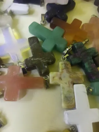 Lote Cruces Piedra Natural para colgantes
