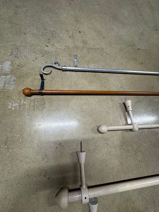 Bastoni per tende in legno e alluminio