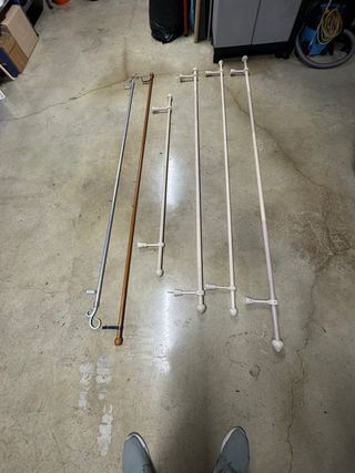 Bastoni per tende in legno e alluminio