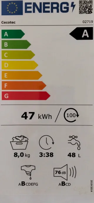 Lavadora con garantía hasta mayo 2027