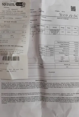 Lavadora con garantía hasta mayo 2027