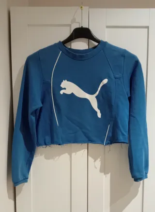 Sudadera crop Puma azul