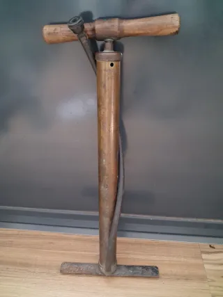 Inflador Bicicleta Antiguo Bronce