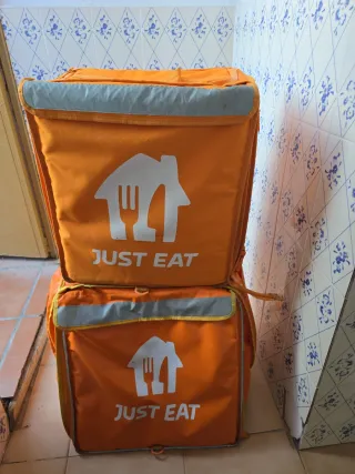 2 Bolsas Repartidor Just Eat Naranja