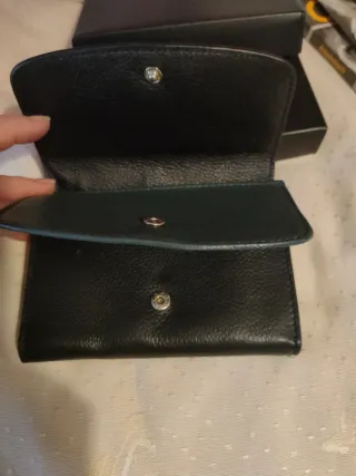 Monedero mujer negro y verde