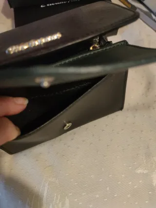 Monedero mujer negro y verde