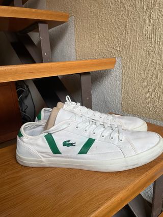 Zapatillas Lacoste Caballero Blancas y Verdes