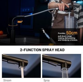 Rubinetto Cucina Nero Alta Pressione