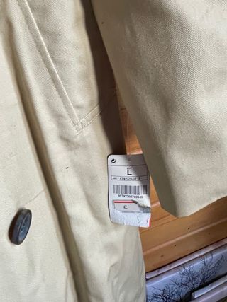 Gabardina hombre beige nueva