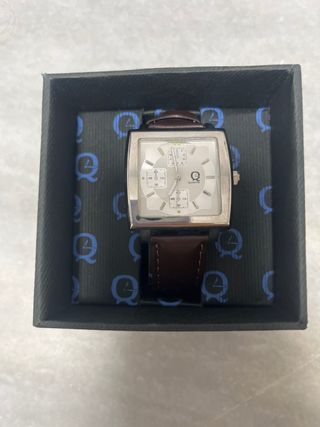 Reloj Quantum Cuadrado Correa Marrón