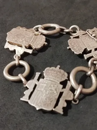 Pulsera Plata Antigua de monedas