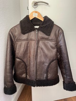 Chaqueta Borrego Mango Marrón