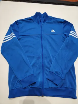 Chaqueta Adidas Azul con Rayas Blancas