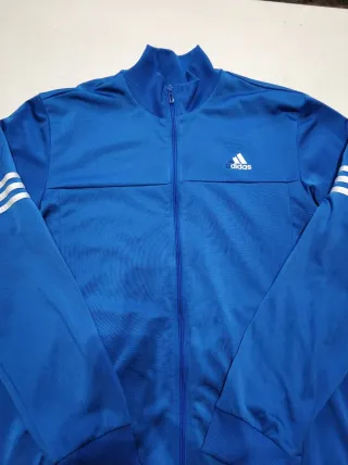Chaqueta Adidas Azul con Rayas Blancas