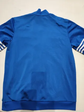 Chaqueta Adidas Azul con Rayas Blancas