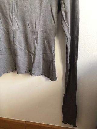 Camiseta American Vintage gris manga larga