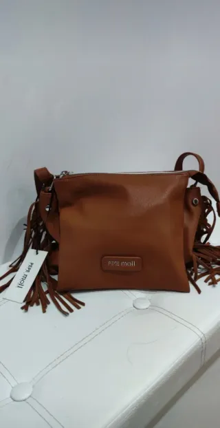 Bolso Pepe Moll marrón con flecos