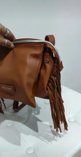 Bolso Pepe Moll marrón con flecos