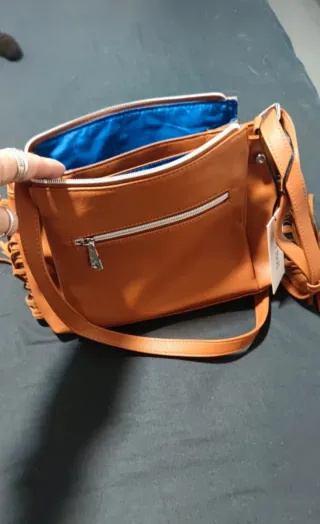 Bolso Pepe Moll marrón con flecos