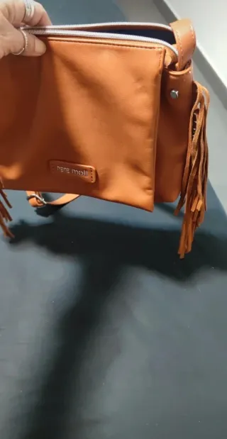 Bolso Pepe Moll marrón con flecos