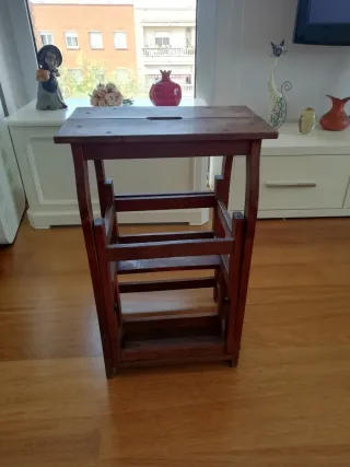 Taburete Escalera Plegable Madera