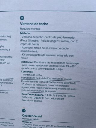 Ventana Claraboya Tragaluz GEOM AERO Negociable