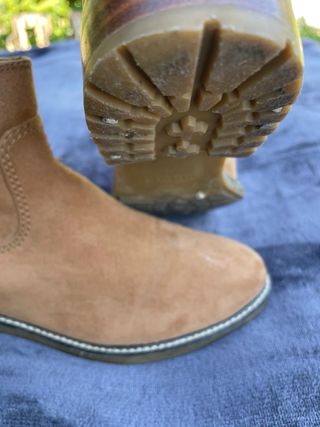 Botines de ante mujer beige/marrón