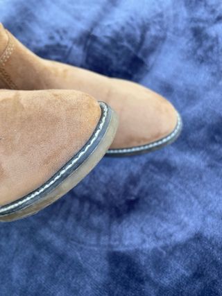 Botines de ante mujer beige/marrón