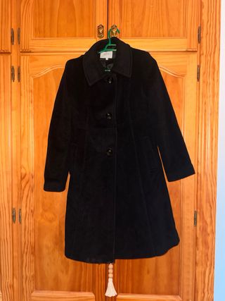 Abrigo largo terciopelo botones grandes