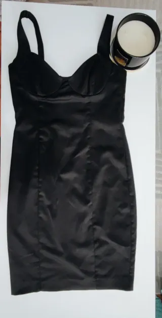 Vestido Negro Zara Talla S
