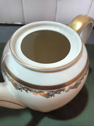 Teiera Rosenthal Porcellana Oro Anni '30