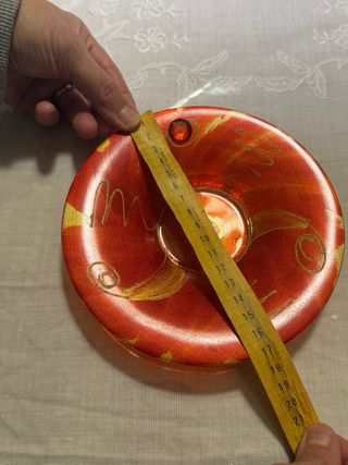 Porta Cioccolatini in vetro di Murano Rosso Oro