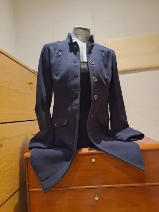 Abrigo HYM azul marino talla 40