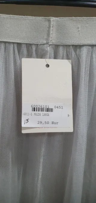 Falda larga blanco