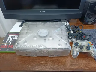 Xbox Cristal Trasparente + Controller + Gioco