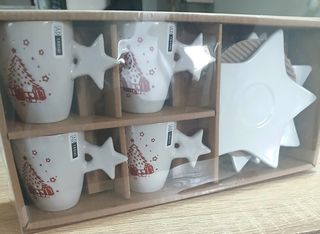 Set 4 Tazzine Caffè Natalizie Stella