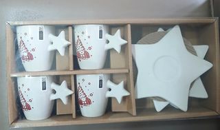 Set 4 Tazzine Caffè Natalizie Stella