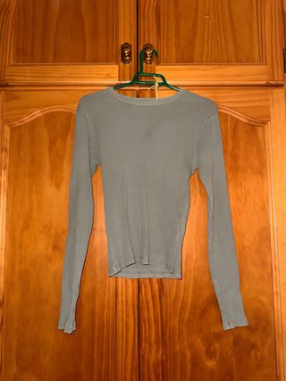 Camiseta manga larga verde claro