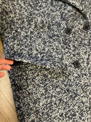 Abrigo Adolfo Dominguez Azul Jaspeado Talla 42