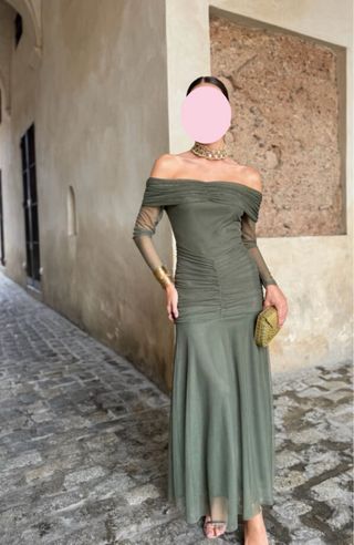 Vestido verde de tul