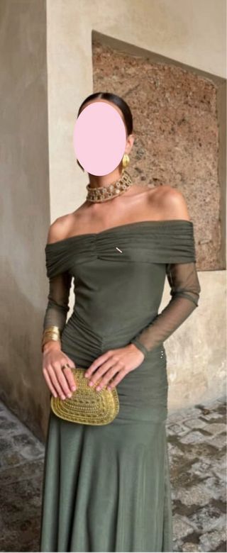 Vestido verde de tul