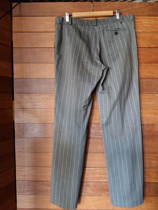 Traje Esprit Lana Gris Rayas Blancas