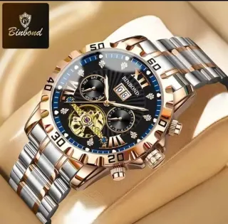 Reloj Automático Binbond Hombre Oro y Plata